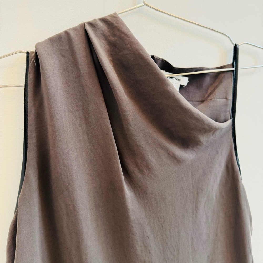 Helmut Lang Asymmetrical Gray Dress - Picture 3 of 6